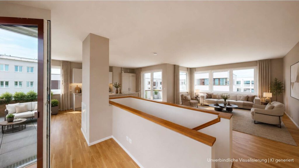 Maisonette M2 WE 68 Offener Wohnbereich