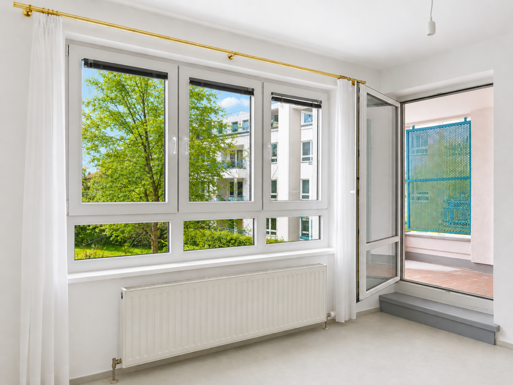 Wohnzimmer mit Balkon